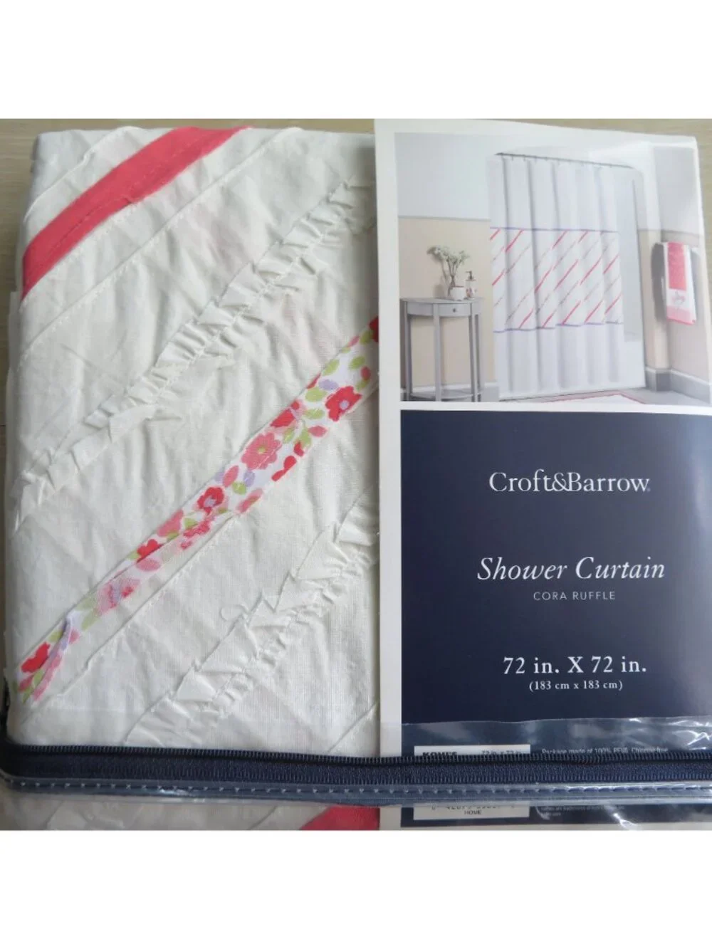 Croft & Barrow Cora Ruffle Shower Curtain 72